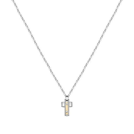 Morellato Gold Stainless Steel And 750 Gold Necklace SATM02 For Men