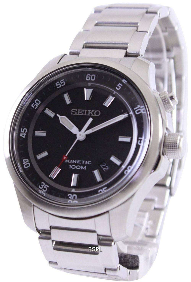 Refurbished Seiko Neo Sports Kinetic 100M Black Dial SKA685 SKA685P1 SKA685P Men's Watch