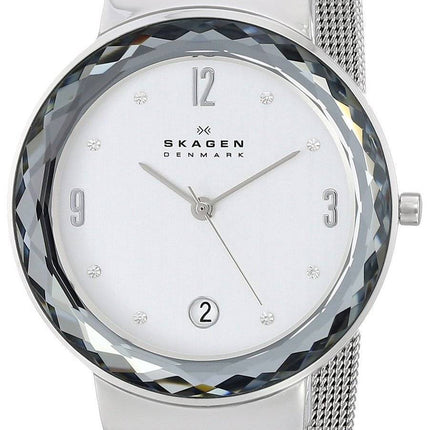 Skagen Leonora Quartz Steel Mesh Crystals SKW2004 Women's Watch