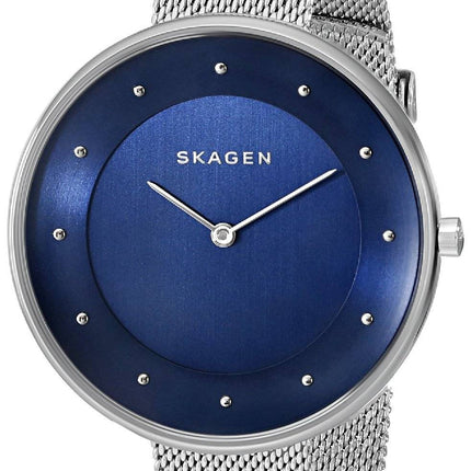 Skagen Gitte Blue Dial Stainless Steel Mesh Bracelet SKW2293 Womens Watch