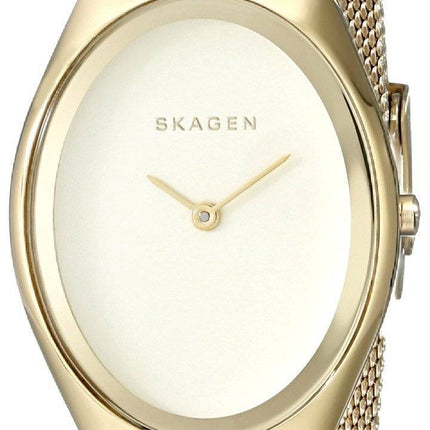 Skagen Madsen Matte Gold Dial Gold-Tone Mesh Bracelet SKW2298 Womens Watch