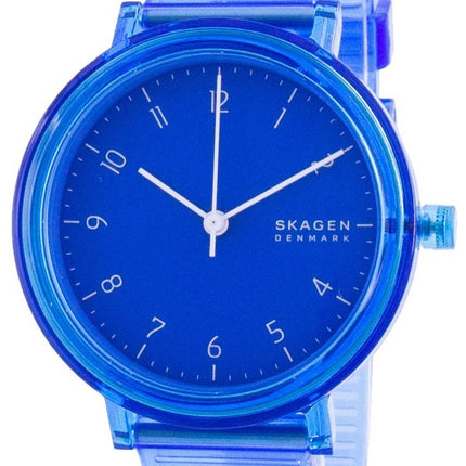 Skagen Aaren Blue Dial Polyurethane Strap Quartz SKW2855 Women's Watch