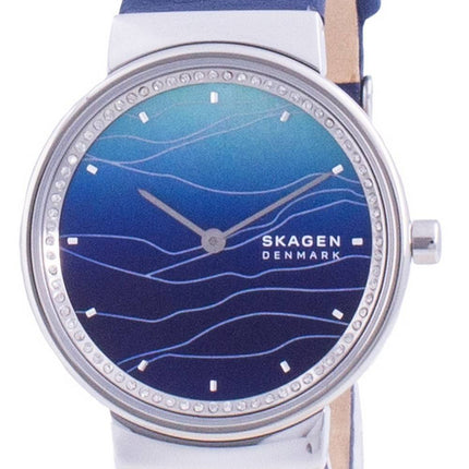 Skagen Annelie Blue Dial Leather Strap Quartz SKW2903 Women's Watch