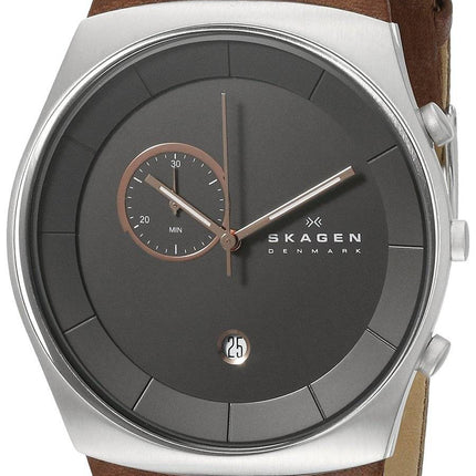 Skagen Havene Chronograph Quartz Leather Strap SKW6085 Mens Watch