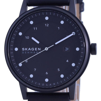 Skagen Henriksen Black Dial Leather Strap Solar SKW6740 Mens Watch