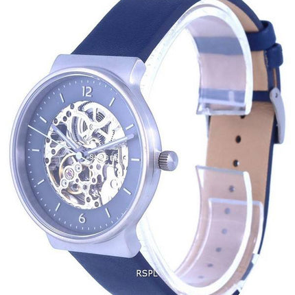 Skagen Ancher Skeleton Leather Grey Dial Automatic SKW6768 Mens Watch