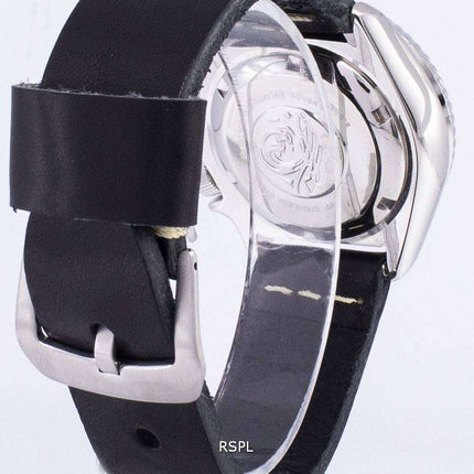 Seiko Automatic SKX007K1-LS14 Diver's 200M Black Leather Strap Men's Watch