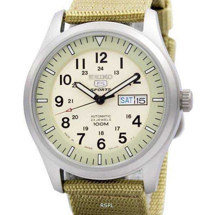 Refurbished Seiko 5 Military Automatic Sports Japan Made SNZG07 SNZG07J1 SNZG07J Men's Watch