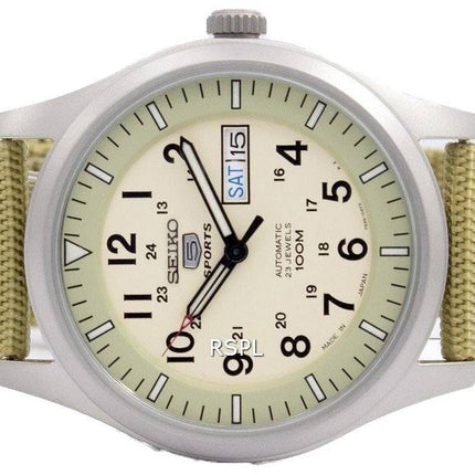 Refurbished Seiko 5 Military Automatic Sports Japan Made SNZG07 SNZG07J1 SNZG07J Men's Watch