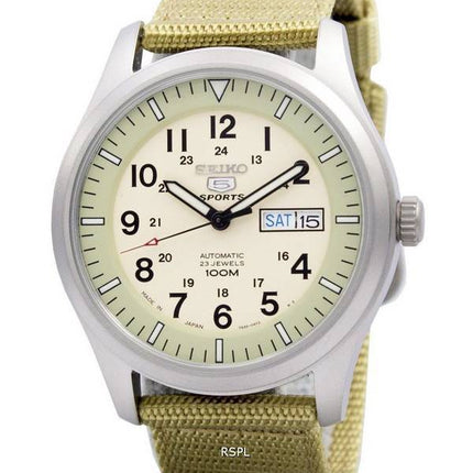 Refurbished Seiko 5 Military Automatic Sports Japan Made SNZG07 SNZG07J1 SNZG07J Men's Watch