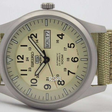Seiko 5 Sports Automatic SNZG07 SNZG07K1 SNZG07K Military Nylon Strap Men's Watch