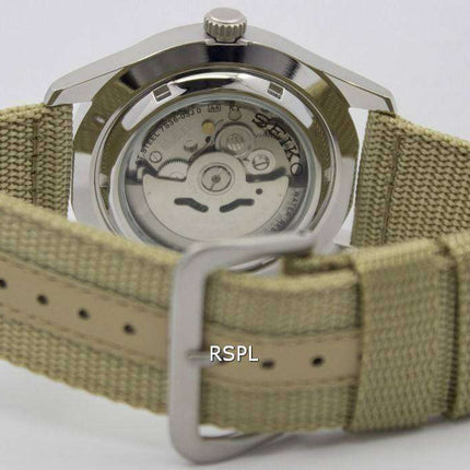 Seiko 5 Sports Automatic SNZG07 SNZG07K1 SNZG07K Military Nylon Strap Men's Watch