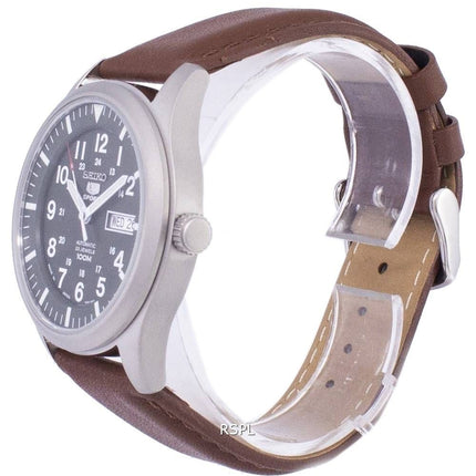 Seiko 5 Sports Automatic Japan Made Brown Leather SNZG09J1-VAR-LS12 100M Men's Watch
