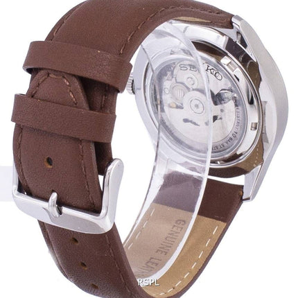 Seiko 5 Sports Automatic Japan Made Brown Leather SNZG09J1-VAR-LS12 100M Men's Watch