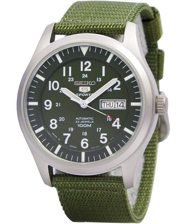 Seiko 5 Military Automatic Sports Japan Made SNZG09 SNZG09J1 SNZG09J Men's Watch