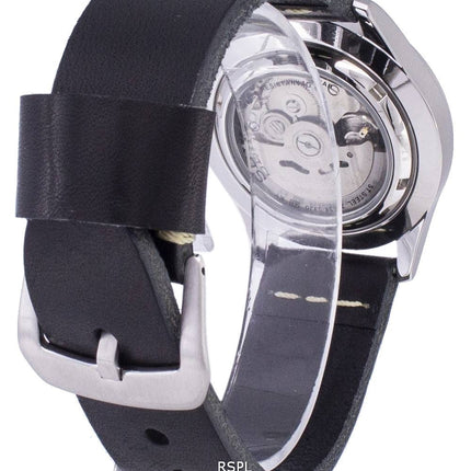Seiko 5 Sports SNZG09K1-LS14 Automatic Black Leather Strap Men's Watch