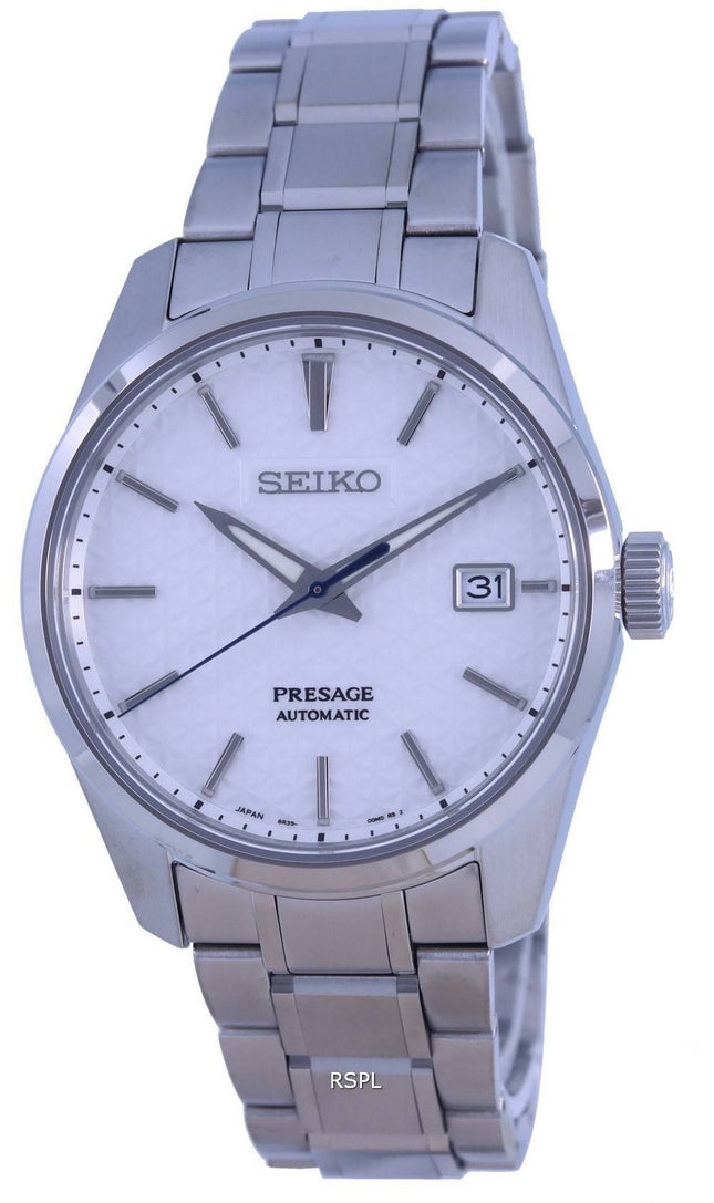 Seiko Presage Sharp Edged White Dial Automatic SPB165 SPB165J1 SPB165J 100M Mens Watch