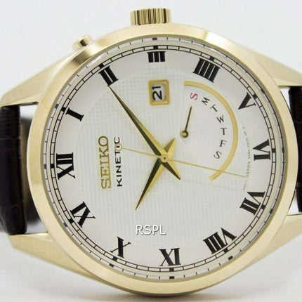 Seiko Kinetic Brown Leather Strap SRN074 SRN074P1 SRN074P Men's Watch