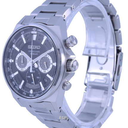 Seiko Neo Sports Chronograph Black Dial Quartz SSB397 SSB397P1 SSB397P 100M Men's Watch