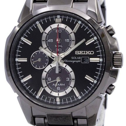 Seiko Solar Chronograph Alarm Black SSC095 SSC095P1 SSC095P Men's Watch