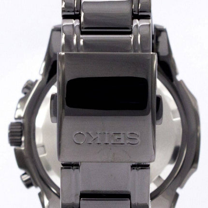 Seiko Solar Chronograph Alarm Black SSC095 SSC095P1 SSC095P Men's Watch