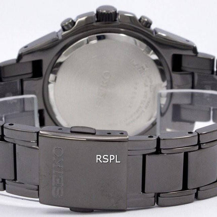 Seiko Solar Chronograph Alarm Black SSC095 SSC095P1 SSC095P Men's Watch