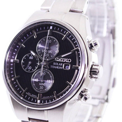 Seiko Solar Titanium Chronograph SSC367 SSC367P1 SSC367P Men's Watch