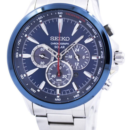 Seiko Solar Chronograph Tachymeter Scale SSC495 SSC495P1 SSC495P Men's Watch