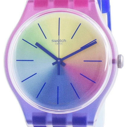Swatch Multiboost Multicolor Dial Silicone Strap Quartz SUOK143 Mens Watch