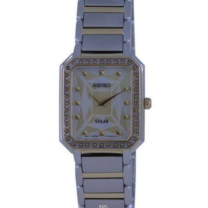 Seiko Discover More Two Tone Stainless Steel Solar SUP452 SUP452P1 SUP452P Women's Watch