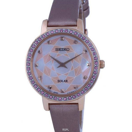 Seiko Discover More Leather Strap Solar SUP456 SUP456P1 SUP456P Women's Watch