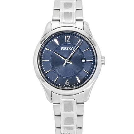 Seiko Classic Stainless Steel Blue Dial Quartz SUR425P1 100M Women's Watch