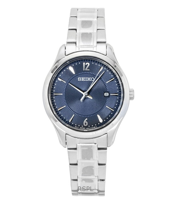 Seiko Classic Stainless Steel Blue Dial Quartz SUR425P1 100M Women's Watch