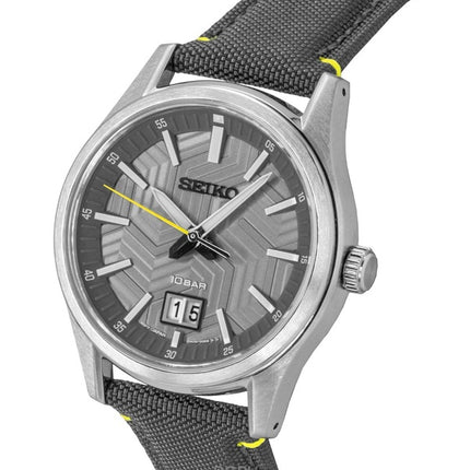 Seiko Conceptual Nylon Strap Grey Dial Quartz SUR543P1 100M Men's Watch