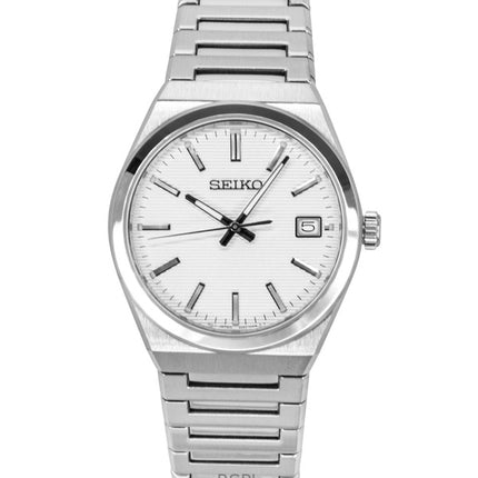 Seiko Conceptual Stainless Steel White Dial Quartz SUR553P1 100M Men's Watch