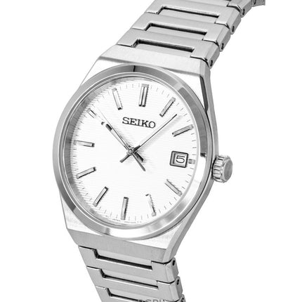 Seiko Conceptual Stainless Steel White Dial Quartz SUR553P1 100M Men's Watch