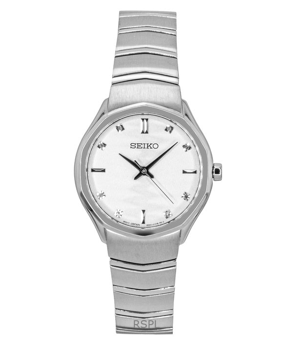 Seiko Conceptual Stainless Steel White Dial Quartz SUR615P1 Women's Watch