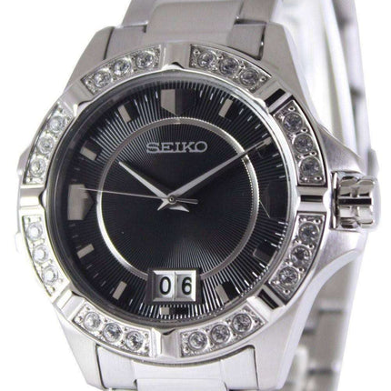 Seiko Quartz Crystals Black Dial SUR807 SUR807P1 SUR807P Women's Watch