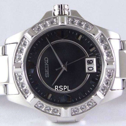 Seiko Quartz Crystals Black Dial SUR807 SUR807P1 SUR807P Women's Watch