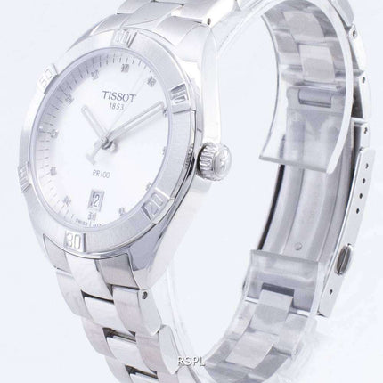 Tissot T-Classic PR 100 Sport T101.910.11.036.00 T1019101103600 Diamond Accents Quartz Women's Watch