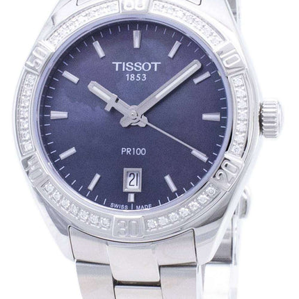 Tissot T-Classic PR 100 Lady Sport T101.910.61.121.00 T1019106112100 Diamond Accents Quartz Womens Watch