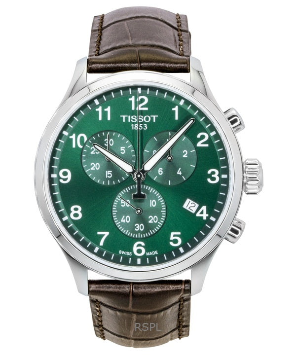 Tissot Chrono XL Classic Chronograph Stainless Steel Green Dial Quartz T116.617.16.092.00 100M Men's Watch