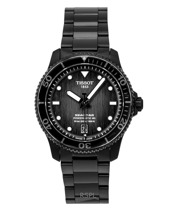 Tissot Seastar 1000 Stainless Steel Grey And Black Dial Automatic Diver's T120.807.33.051.00 300M Men's Watch
