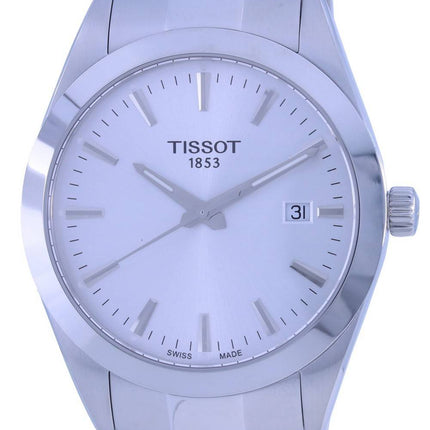 Tissot T-Classic Gentleman Silver Dial Quartz T127.410.11.031.00 T1274101103100 100M Men's Watch