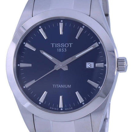 Tissot Gentleman Titanium Blue Dial Quartz T127.410.44.041.00 T1274104404100 100M Men's Watch