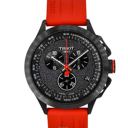 Tissot T-Race Vuelta Chronograph Silicone Strap Black Dial Quartz T135.417.37.051.04 100M Men's Watch