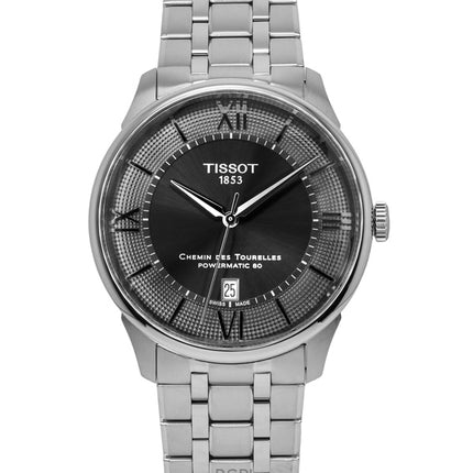 Tissot Chemin Des Tourelles Powermatic 80 Stainless Steel Gunmetal Dial Automatic T139.407.11.068.00 Men's Watch