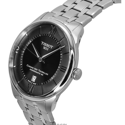 Tissot Chemin Des Tourelles Powermatic 80 Stainless Steel Gunmetal Dial Automatic T139.407.11.068.00 Men's Watch