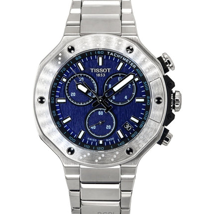 Tissot T-Race Chronograph Stainless Steel Blue Dial Quartz T141.417.11.041.00 100M Men's Watch