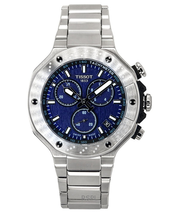 Tissot T-Race Chronograph Stainless Steel Blue Dial Quartz T141.417.11.041.00 100M Men's Watch